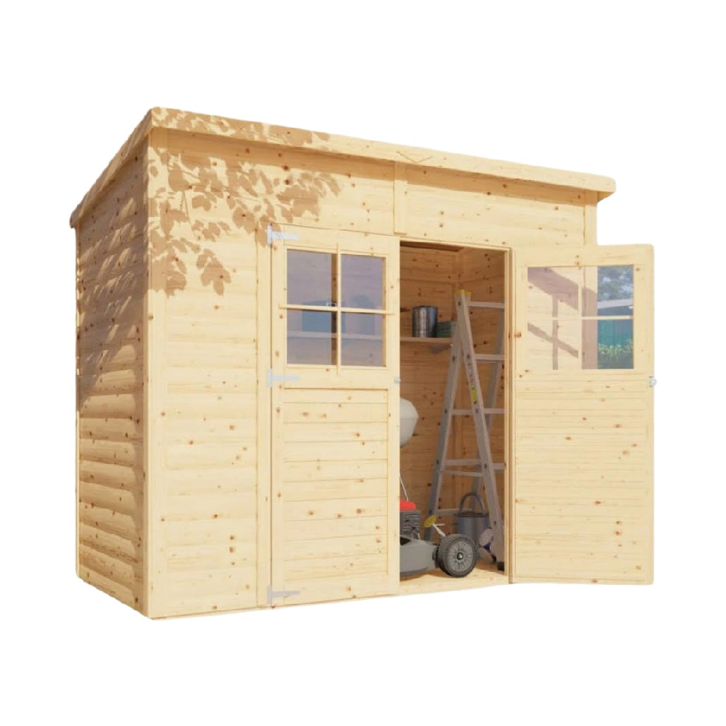 Garden storage shed for outdoor tools in pine wood - 200 x 150 x 200