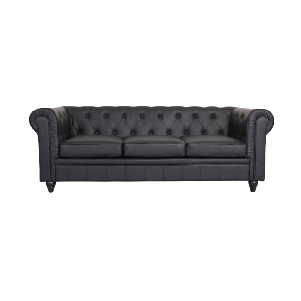 Chesterfield canapé en cuir pour salon - 190 x 85 x 70