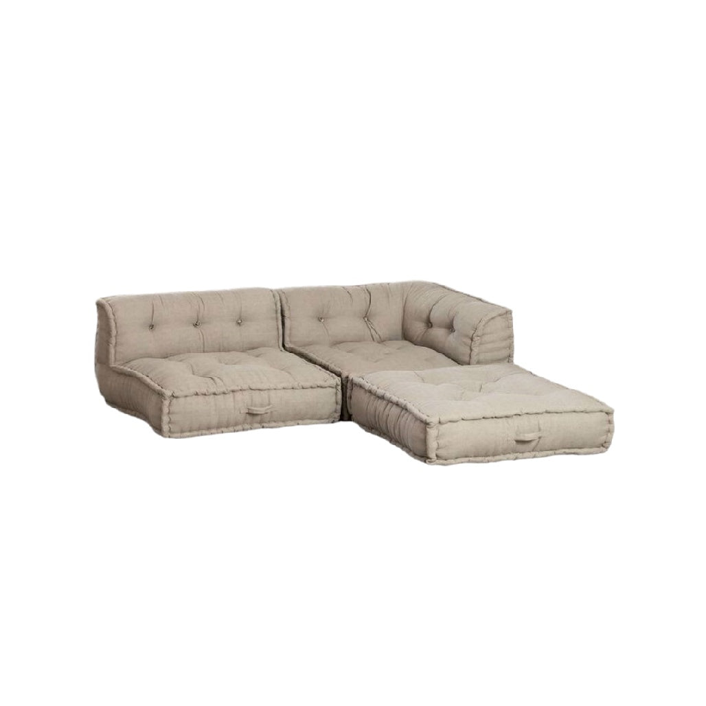 Sofa sectionnel confortable pour salon en tissu rembourré - 200 x 150 x 80